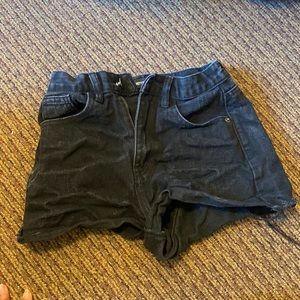Pretty Little Thing Black Jean Summer Shorts - size 0